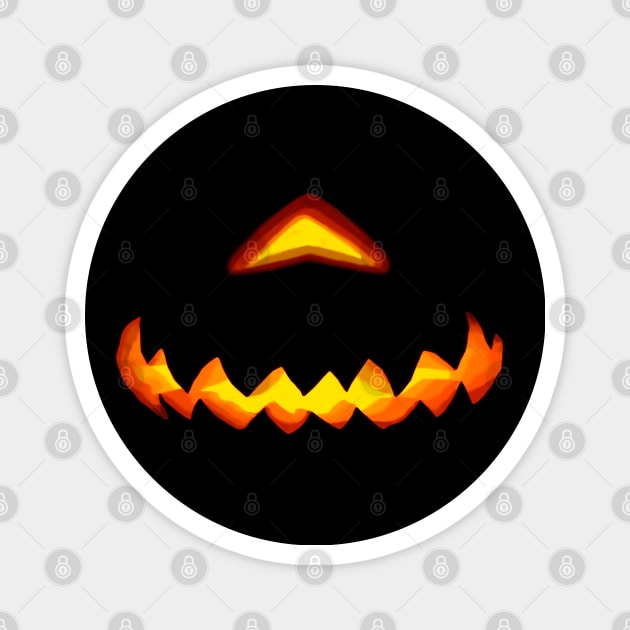 Halloween Pumpkin Smile Magnet by Korvus78